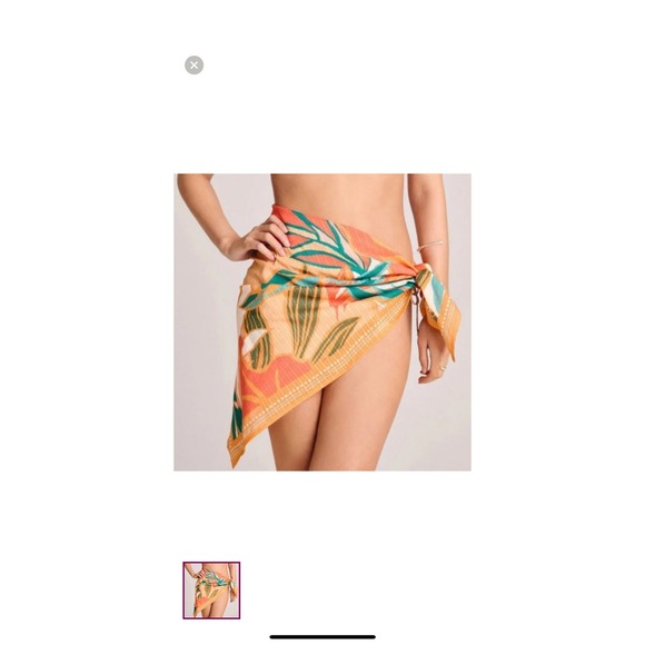 Vitamin A Other - Vitamin A Tropical Botanical Print Sarong Cover Up One Size Fits Most